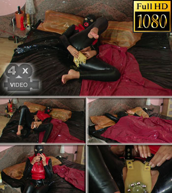 Into the rubberbed the asscunt filled