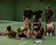 Perverted tennis match with seven girls