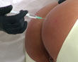Injections saline butt tits and cock